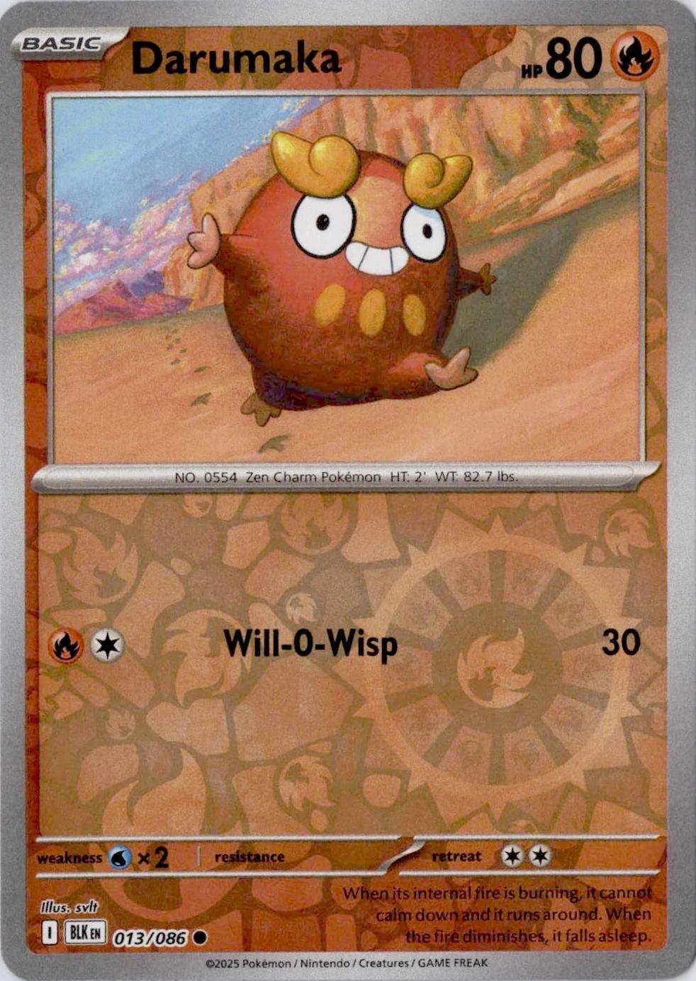 Black Bolt Darumaka [Reverse] Pokémon card
